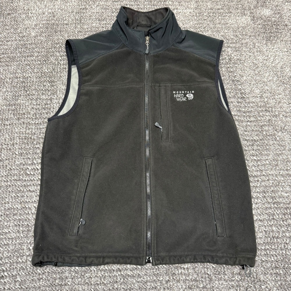 Mountain Hard Wear Mens Fleece Vest Size L Black Full Zip Outdoor‎ Hiking